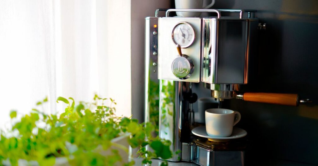 Home Coffee Machine on kitchen counter